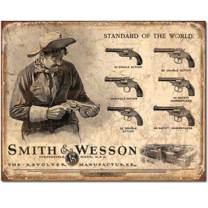 Smith & WessonA(R) Rev's Std Of The World Tin Sign