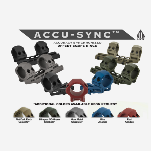UTG ACCU-SYNC 30mm High Profile Picatinny rings-Blue-34mm