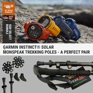 Garmin InstinctA(R) Solar | Monspeak Trekking Poles - A Perfect Pair