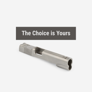 9MM STAINLESS COMMMANDER SLIDE WITH REAR AND TOP SERRATION
