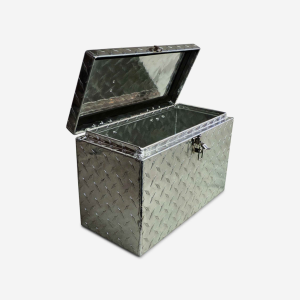 Diamond Plate Aluminum Tool Box 16" Universal-Silver