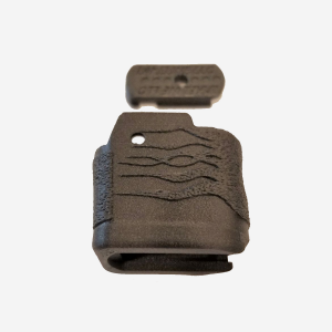 Filler Sleeve with Flame Texture and lower plate for the 15 round magazine for use with the Sig P365
