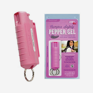 Sabre Red Campus Safety Peper Gel with Quick Release Key Ring - Pink
