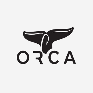 ORCA Whale Tail Window Decal-White