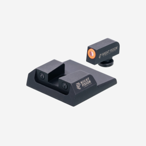 Night Fision Night Sight Set for Taurus G2c/G2/G3/TX22-Taurus G2c/G2/G3/TX22-White-Black-Square Notch Rear+Front