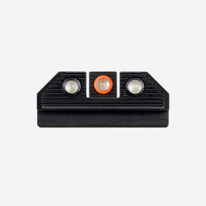 Night Fision Optics Ready Stealth Night Sight Set for Glock 19/17/45/23 w/ Holosun SCS-Glock 19/17/45/23 w/ Holosun SCS-Orange-Blank- Serrated Front +