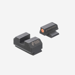 Night Fision Optics Ready Stealth Night Sight Set for Ruger Max 9-Ruger Max 9-Orange-Blank- Serrated Front + Serrated Square Rear