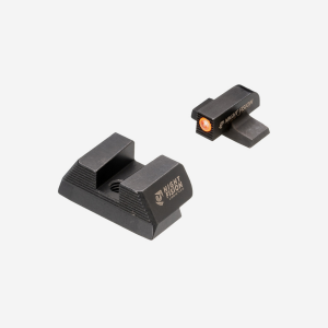 Night Fision Optics Ready Stealth Night Sight Set for Sig P320-Sig P320-Orange-Black- Serrated Front + Serrated Square Rear