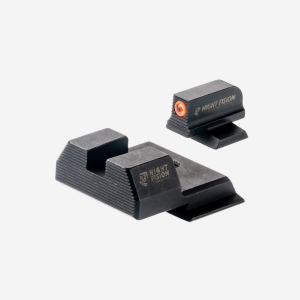 Night Fision Optics Ready Stealth Night Sight Set for S&W M&P Shield Plus w/ 507k-S&W M&P Shield Plus w/ 507k-Orange-Blank- Serrated F