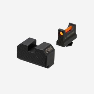 Night Fision Optic Height Fiber Optic Sight Set for Glock 17/19/45/48 w/ RMR/507c/SRO/ACRO-Glock 17/19/45/48 w/ RMR/507c/SRO/ACRO-Green-Blank- Serrate