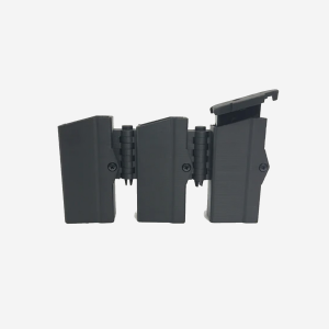 Walther PPS 9mm Mag Pouch - eAMP LoPro MagP0384-Walther PPS 9mm-Triple-Left Side Bullets Forward - Basketweave-1-1/2" to 1-3/4" x 1/4"