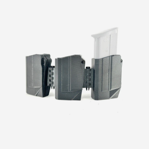 FN Five SeveN (5.7) Mag Pouch - eAMP LoPro MagP0374-FN Five SeveN (5.7)-Triple-Left Side Bullets Forward - Modern Brushed-MOLLE