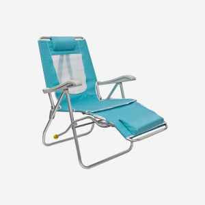 Legz Up Lounger Beach Chair-Heathered Saybrook Blue