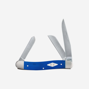 Smooth Blue G-10 Medium Stockman with XX Diamond shield