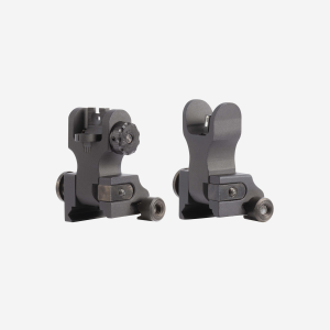 AR-15 Tritium Flip-up Sights w/ CSAT Aperture and Tritium Stripe Front Set