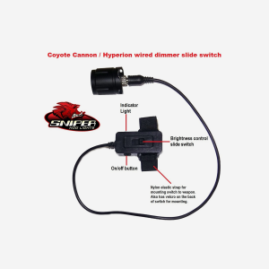Coyote Cannon or Hyperion tail cap with Dimmer slide switch