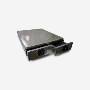 Diamond Plate Aluminum Slide Out Drawer Set-Silver - Blemished