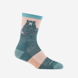Women's Bear Town Micro Crew Lightweight Hiking Sock-Quartz-Small