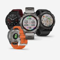 Garmin fenix 6-Black DLC with Red Nylon