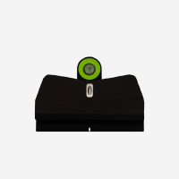 DXW2 Standard Dot Green - Non-Tritium Rear - Glock Suppressor Hgt 17,19,22-24,26,27,31-36,38,45