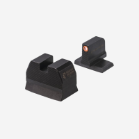 Night Fision Optics Ready Stealth Night Sight Set for HK VP9 w/ RMR/507c/508t-HK VP9 w/ RMR/507c/508t-Orange-Black- Serrated Front + Serrated Square R