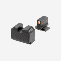 Night Fision Optics Ready Stealth Night Sight Set for S&W M&P w/ RMR/507c/SRO-S&W M&P w/ RMR/507c/SRO-Orange-Black- Serrated Front + S