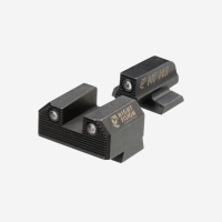 Night Fision Optics Ready Stealth Series Night Sight Set for Canik-Mete MC9-Yellow-Blank-Square Notch Rear+Front