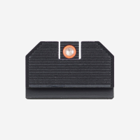 Night Fision Optics Ready Stealth Night Sight Set for Glock 17/19/34-Glock 17/19/34-Orange-Blank- Serrated Front + Serrated Square Rear