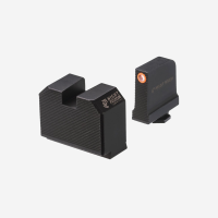 Night Fision Optics Ready Stealth Night Sight Set for Glock 17/19/34 w/ DPP/509t/Romeo Pro-Glock 17/19/34 w/ DPP/509t/Romeo Pro-Yellow-Blank- Serrated