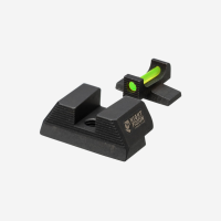 Night Fision Standard Height Fiber Optic Sight Set for Sig P320/P365-Sig P320/P365-Green-Blank- Serrated Front + Serrated Square Rear