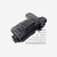 LockLeather IWB Holster | Selectable-RMR/Red Dot Optics-Classic Brown Leather-Left Hand-218