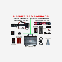 2 Light Pro Package Hyperion 50, 40KAP Headlamp - Red, White