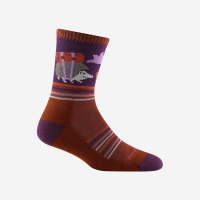 Women's Critter Club Micro Crew Lightweight Hiking Sock-Small-Bark
