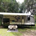 2018 Sportsmen with Kuerig coffee maker  Netflix,Hulu,Blutooth speakers inside/outside, USB ports, outdoor kitchen with table and four chairs, too ...