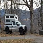 2012 f350 xlt crew cab 4x4 with a 2001 Sunvalley Sunlite Skyhawk Slide-In