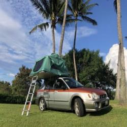 Maui "Alani" camping car SUBARU IMPREZA 4WD with Brand New Tires and Cold AC.