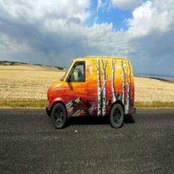 "The Sunriser" 2004 Chevrolet Astro Van Fun Camper Conversion by Denver Artist Mr. Mizu