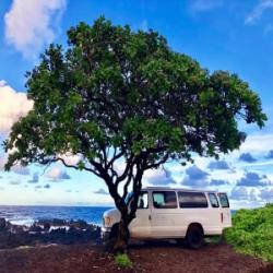 TIKKI STYLE BAMBOO & WOODEN FURNITURE " WHITEY FORD " - 1998 Ford Econoline Commercial 6.8L V10 Cargo Van - WE RENT FREEDOM - PEACE & OPEN ROAD - V...