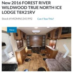2016 Forest River Wildwood True North Ice Lodge
