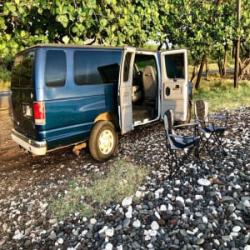 ROYALE BLUE - 2002 Ford Econolline 250 V8 Extended - Why take a tour bus to the beach when you can drive your own van, watch the sunset while cooki...