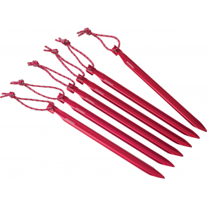 Groundhog Tent Stakes Red