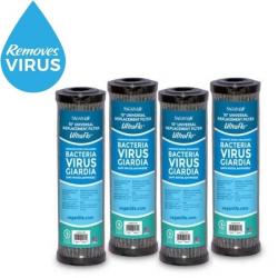 UltraFlo? Universal 10? Replacement Water Filter | For RV Water Filter and Under-sink Kit | 4 Filters