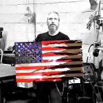 American Liquid Metal - Combat Transformation Flag Sign&comma; Large