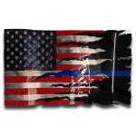 American Liquid Metal - Thin Blue Line Transformation Sign