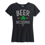 Women's Beer & Bad Decisions Shamrock Tee