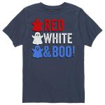Kids Halloween - Red&comma; White&comma; And Boo&excl; Tee