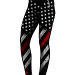 Women's Thin Red Line Flag Leggings