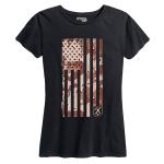 Women's Chocolate Chip Camo Flag Tee