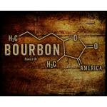 Bourbon Molecule Vintage Tin Sign
