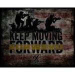 Keep Moving Forward Army Vintage Tin Sign